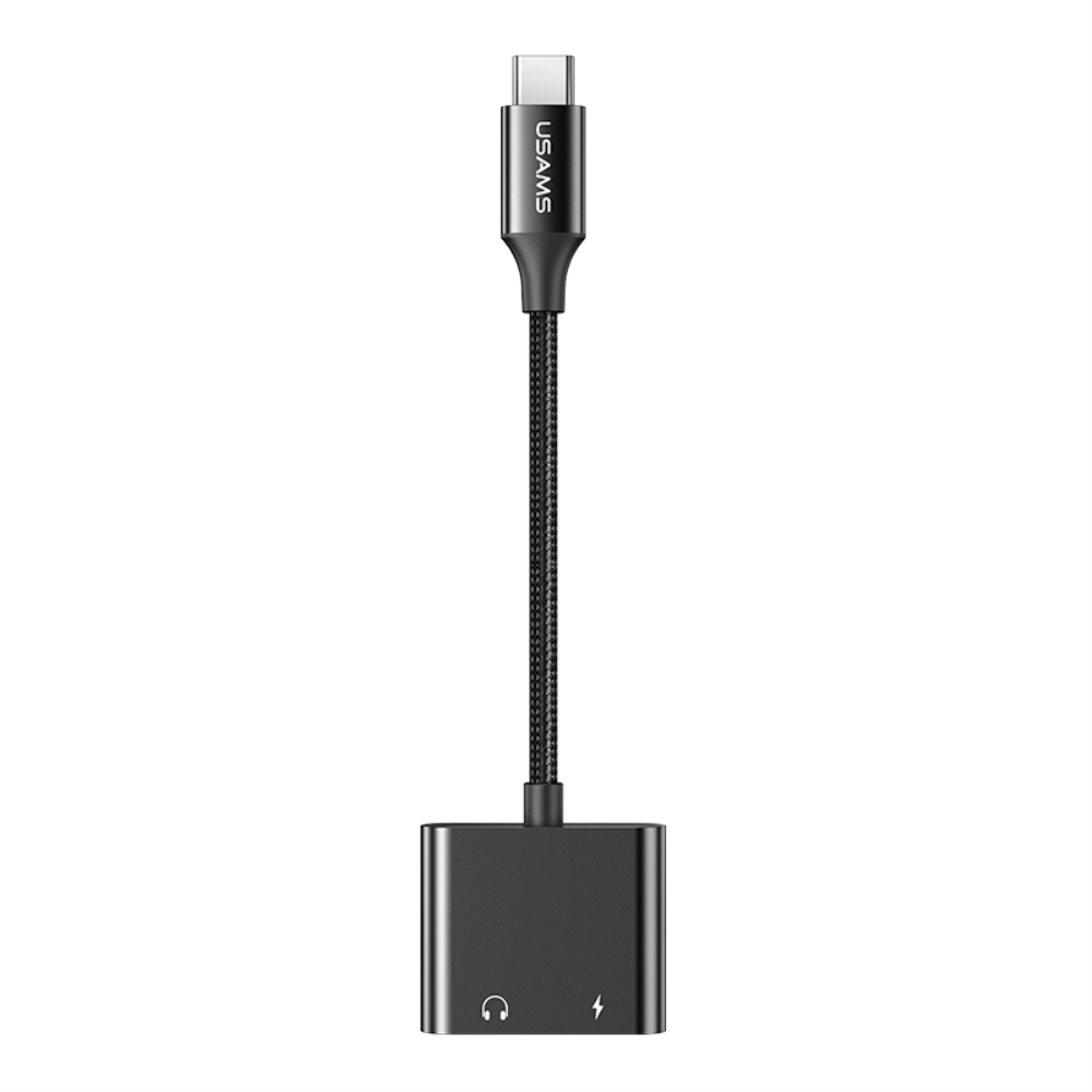 US-SJ598 AU15 Type-C to 3.5DC Audio Adapter With PD 60W Charging Port